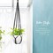 43 Inch Macrame Plant Hanger Large for up to 12 Inch Pot Extra Long Hanging Plant Holder (Black)